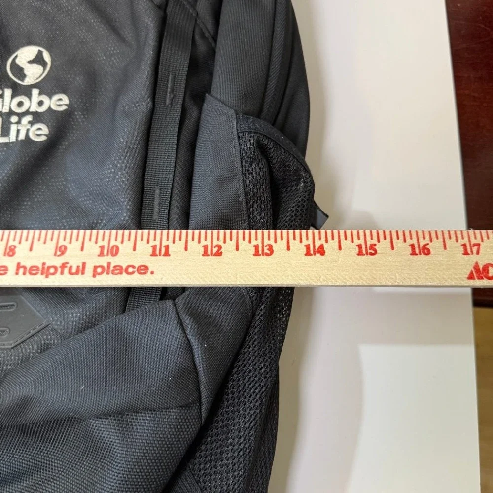 The North Face Connector Backpack Black Laptop Bag Globe Life Logo Padded